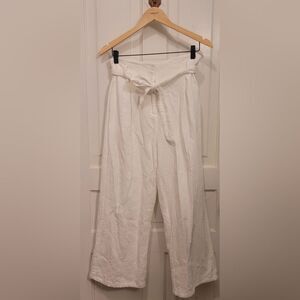 FRNCH White Paper Bag Pants Size Medium
